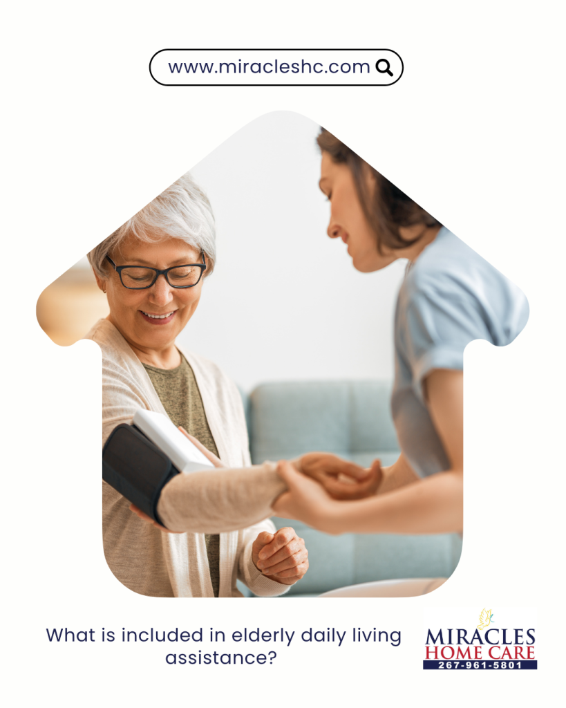What is included in elderly daily living assistance?