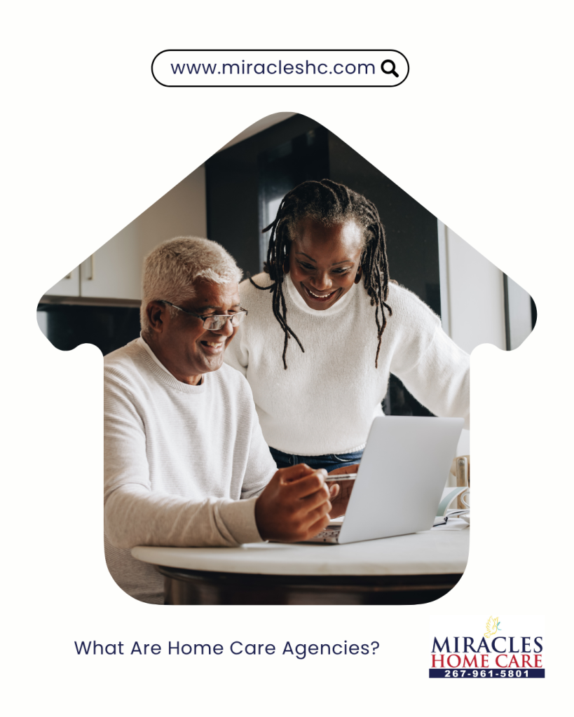 What Are Home Care Agencies? Understanding In-Home Support Services Overview of Home Care Agencies What are home care agencies? Miracles Home Care Agency provides professional in-home support for seniors and individuals needing daily assistance. Moreover, a home care agency delivers non-medical care to help people live safely at home. This service promotes independence, comfort, and dignity in familiar surroundings. What Home Care Agencies Do A home care agency assists with daily living activities. Caregivers help with bathing, dressing, meal preparation, and hygiene support. Additionally, they provide companionship and emotional support. Therefore, clients receive consistent help with everyday needs. Home care services also include light housekeeping and mobility assistance. Moreover, caregivers support errands and transportation to appointments. This ensures a safer and more manageable home life. Who Benefits from Home Care Services Home care agencies support a wide range of individuals. Seniors often use these services to maintain independence at home. Additionally, people recovering from illness or surgery benefit from daily assistance. Individuals with disabilities also rely on home care support. Moreover, families use these services to reduce caregiving stress. This makes home care a flexible and valuable solution. Non-Medical Focus of Care A home care agency mainly provides non-medical support. Caregivers are trained to assist with personal and daily tasks. Additionally, they do not perform clinical or nursing procedures. This distinguishes home care from medical home health services. Moreover, the focus remains on comfort, safety, and daily living support. Personalized and Flexible Care Plans Care plans are customized based on individual needs. Additionally, services can be part-time, full-time, or live-in. This flexibility ensures the right level of support at all times. Caregivers adjust routines as needs change over time. Moreover, families stay informed through regular communication and updates. Importance of Caregiver Training A home care agency ensures caregivers are trained and qualified. Additionally, background checks and supervision improve safety and reliability. Caregivers also receive ongoing training in safety and communication. Moreover, this improves service quality and trust between families and providers. Why Miracles Home Care Agency Matters Miracles Home Care Agency delivers compassionate and professional in-home care. Moreover, our caregivers focus on dignity, safety, and personalized support. Families trust our team for consistent and reliable assistance. Final Thoughts for Families What are home care agencies? Miracles Home Care Agency confirms they are providers of non-medical in-home support for daily living needs. Moreover, they help seniors and individuals live safely, comfortably, and independently at home.