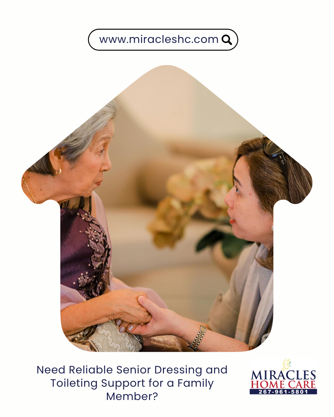 senior dressing and toileting support